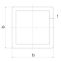 Схема квадратной трубы